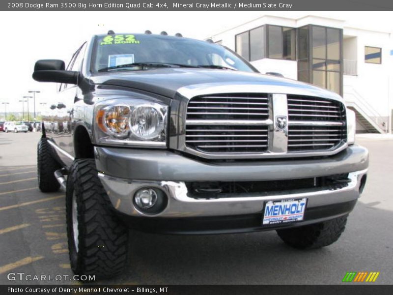 Mineral Gray Metallic / Medium Slate Gray 2008 Dodge Ram 3500 Big Horn Edition Quad Cab 4x4