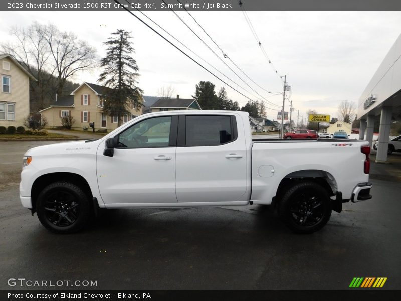 Summit White / Jet Black 2023 Chevrolet Silverado 1500 RST Crew Cab 4x4
