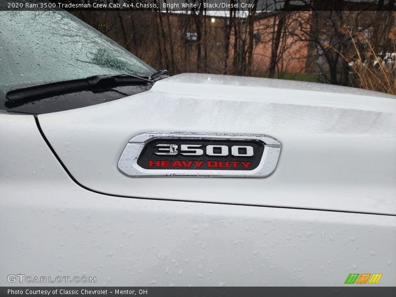 Bright White / Black/Diesel Gray 2020 Ram 3500 Tradesman Crew Cab 4x4 Chassis