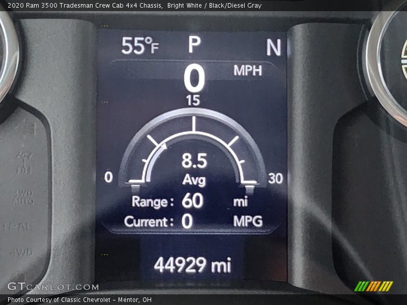 Bright White / Black/Diesel Gray 2020 Ram 3500 Tradesman Crew Cab 4x4 Chassis