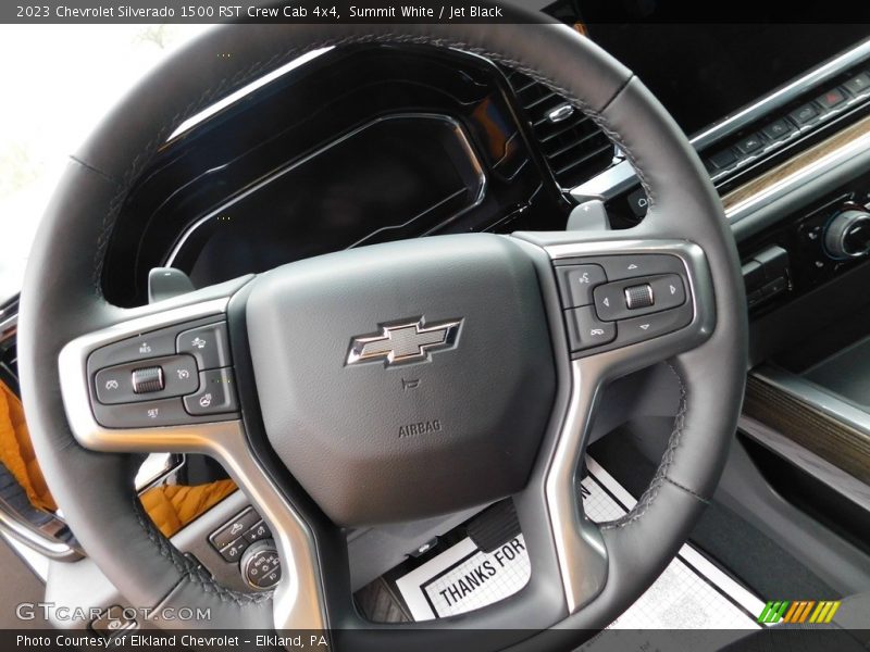 Summit White / Jet Black 2023 Chevrolet Silverado 1500 RST Crew Cab 4x4