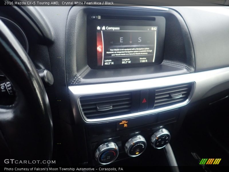 Crystal White Pearl Mica / Black 2016 Mazda CX-5 Touring AWD