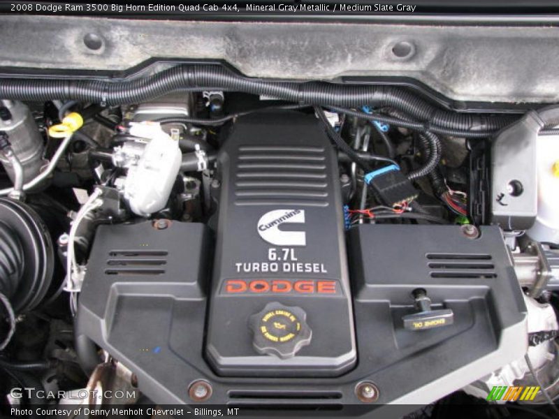 Mineral Gray Metallic / Medium Slate Gray 2008 Dodge Ram 3500 Big Horn Edition Quad Cab 4x4