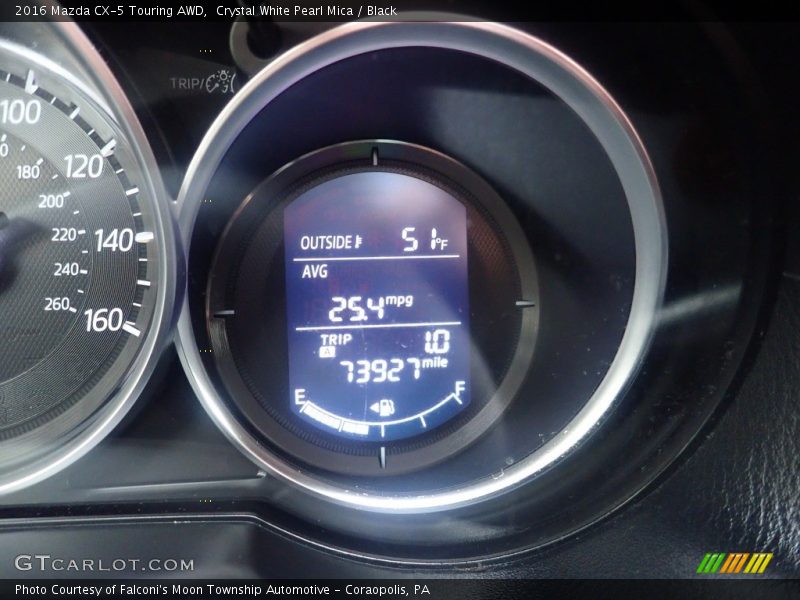 Crystal White Pearl Mica / Black 2016 Mazda CX-5 Touring AWD