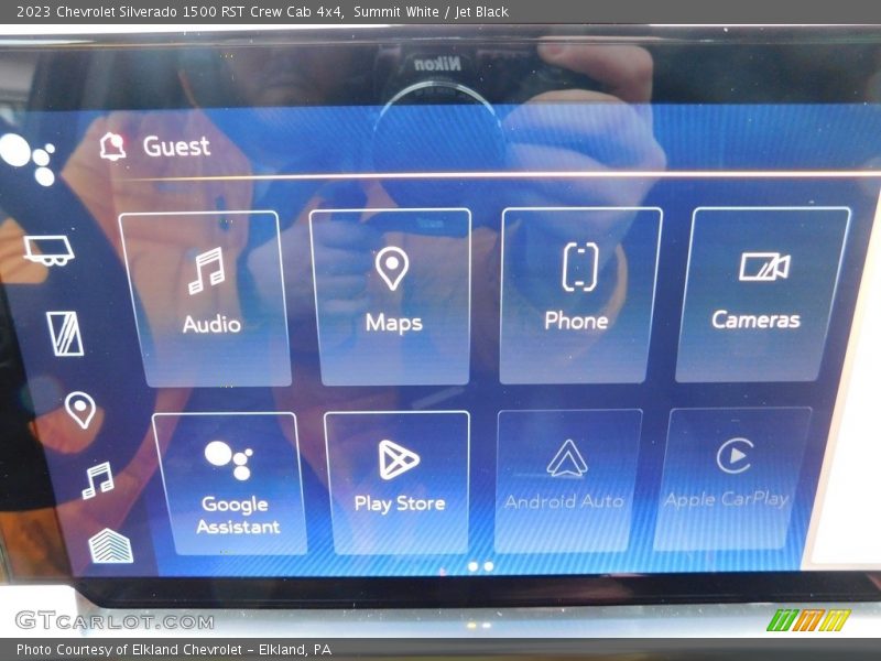 Summit White / Jet Black 2023 Chevrolet Silverado 1500 RST Crew Cab 4x4