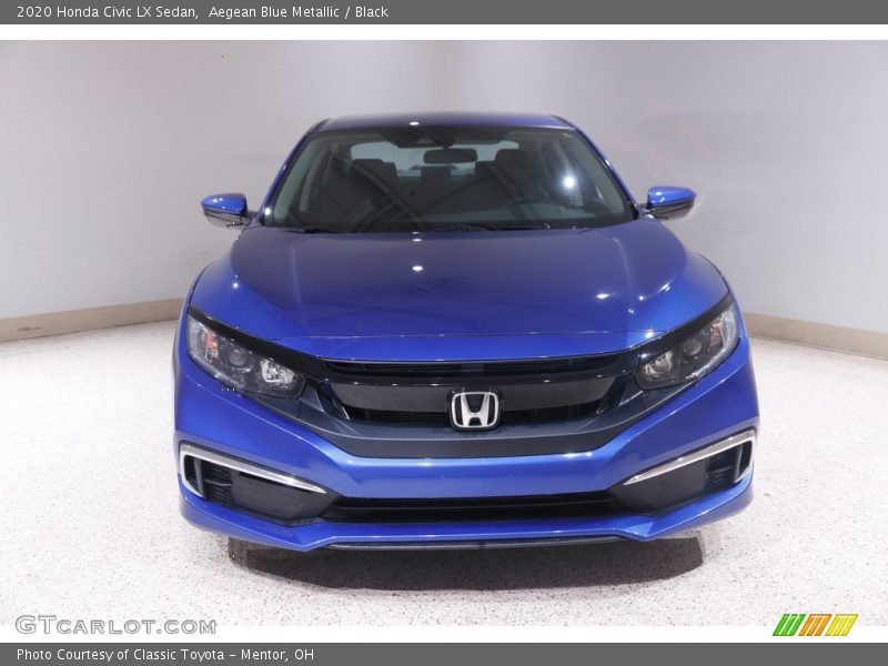 Aegean Blue Metallic / Black 2020 Honda Civic LX Sedan