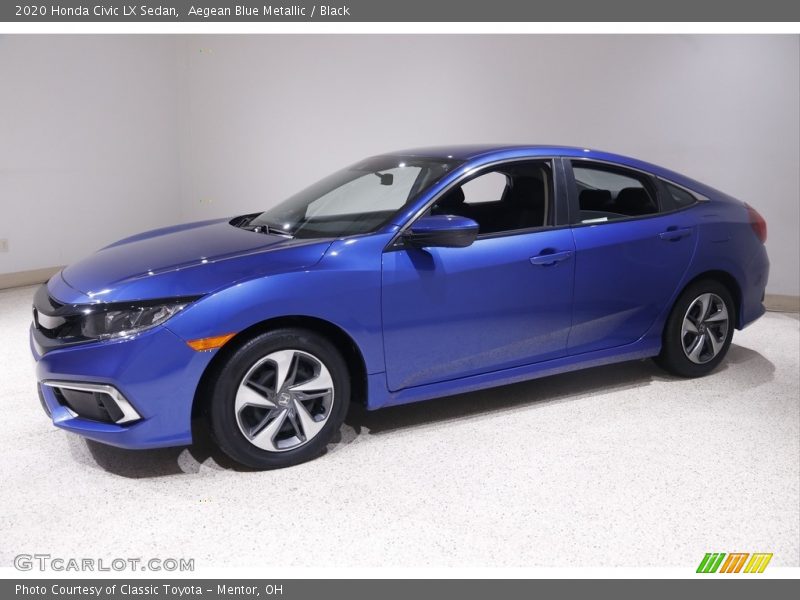 Aegean Blue Metallic / Black 2020 Honda Civic LX Sedan