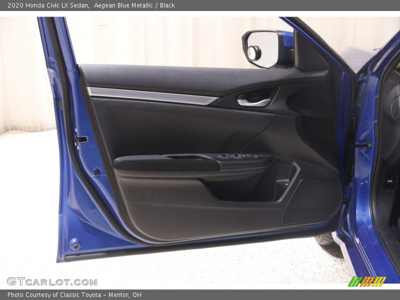 Aegean Blue Metallic / Black 2020 Honda Civic LX Sedan