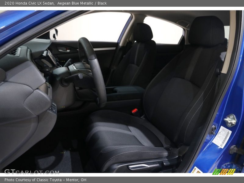 Aegean Blue Metallic / Black 2020 Honda Civic LX Sedan