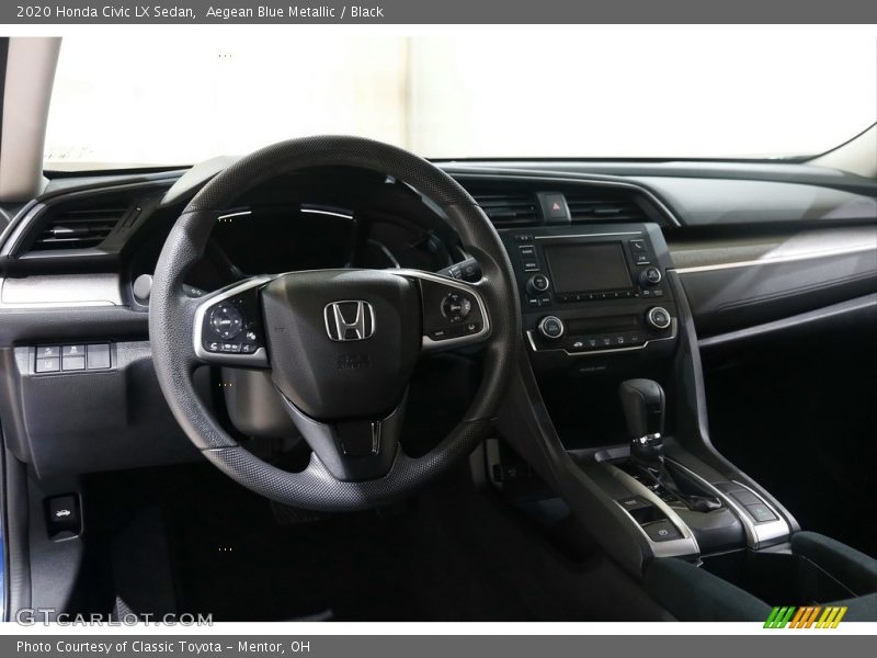 Aegean Blue Metallic / Black 2020 Honda Civic LX Sedan