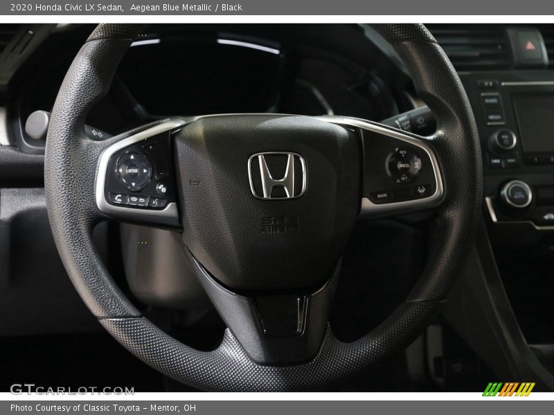 Aegean Blue Metallic / Black 2020 Honda Civic LX Sedan
