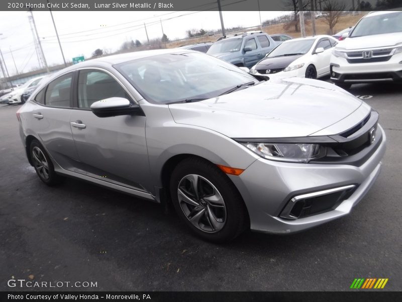 Lunar Silver Metallic / Black 2020 Honda Civic LX Sedan