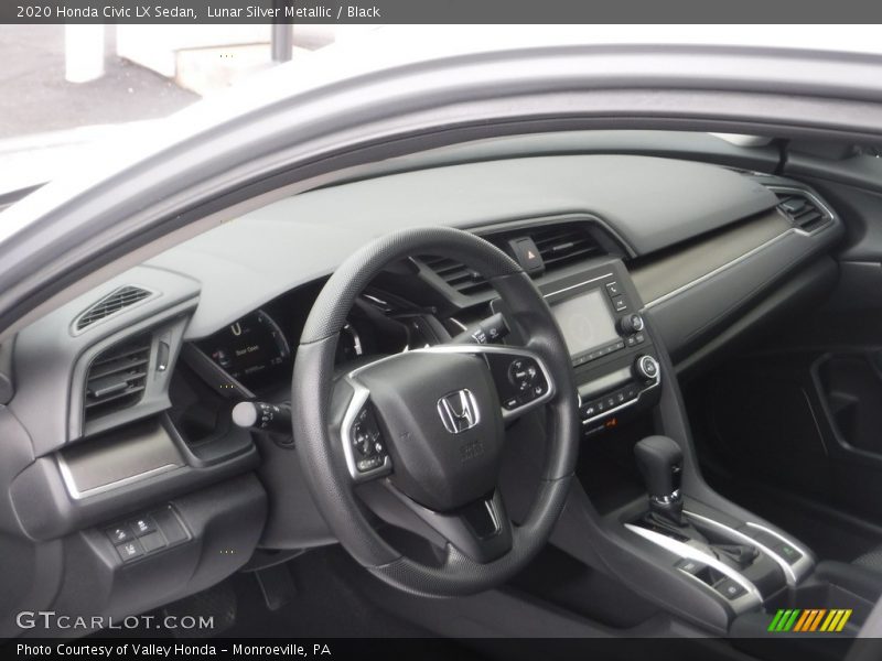 Lunar Silver Metallic / Black 2020 Honda Civic LX Sedan