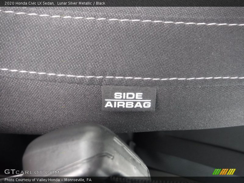 Lunar Silver Metallic / Black 2020 Honda Civic LX Sedan