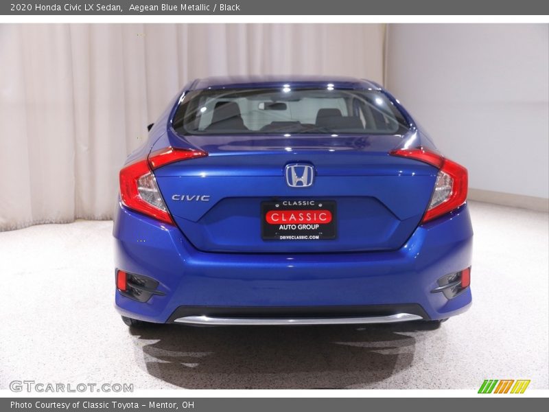 Aegean Blue Metallic / Black 2020 Honda Civic LX Sedan