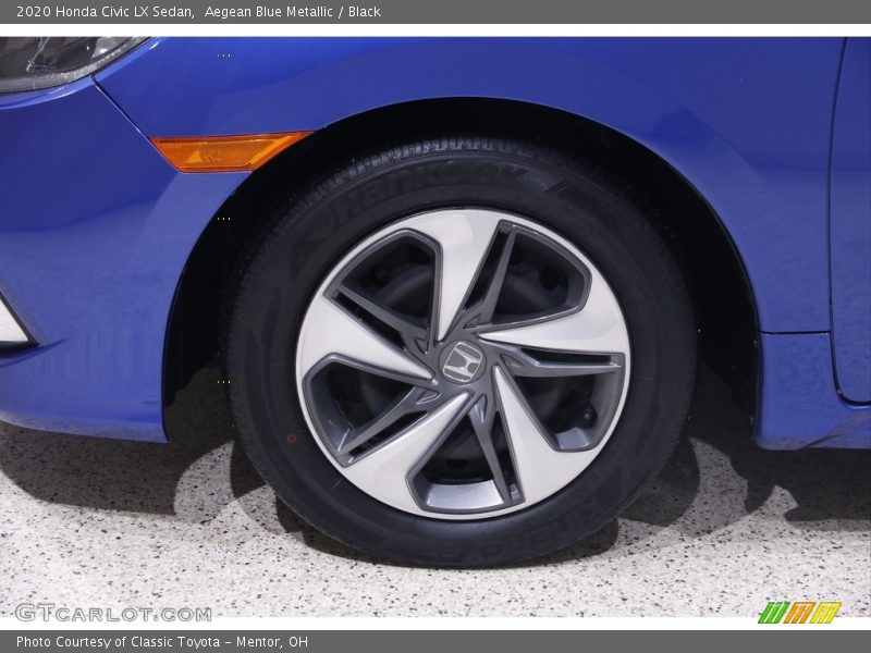 Aegean Blue Metallic / Black 2020 Honda Civic LX Sedan