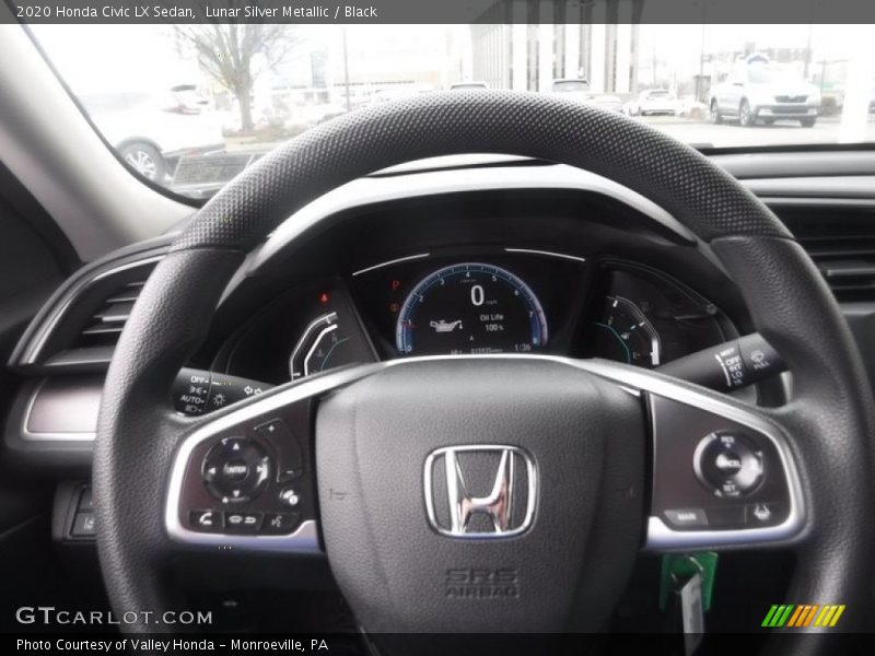 Lunar Silver Metallic / Black 2020 Honda Civic LX Sedan