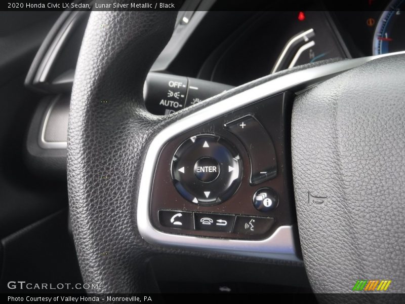Lunar Silver Metallic / Black 2020 Honda Civic LX Sedan