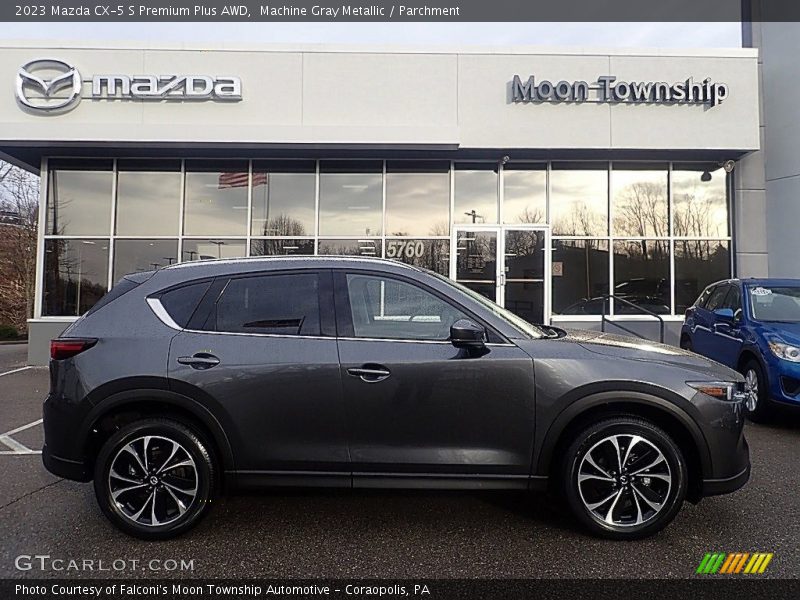 Machine Gray Metallic / Parchment 2023 Mazda CX-5 S Premium Plus AWD