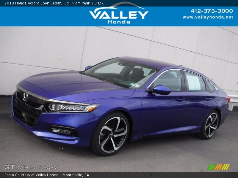 Still Night Pearl / Black 2018 Honda Accord Sport Sedan