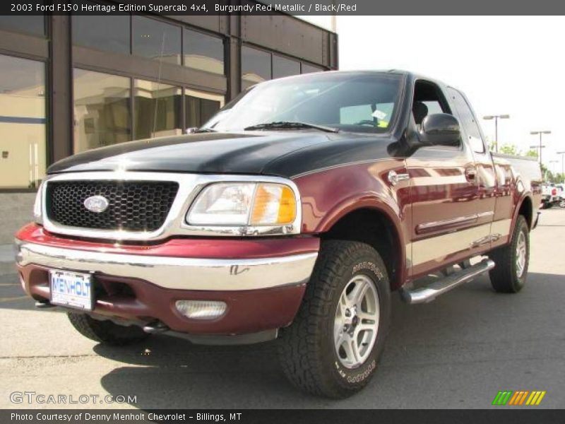 Burgundy Red Metallic / Black/Red 2003 Ford F150 Heritage Edition Supercab 4x4