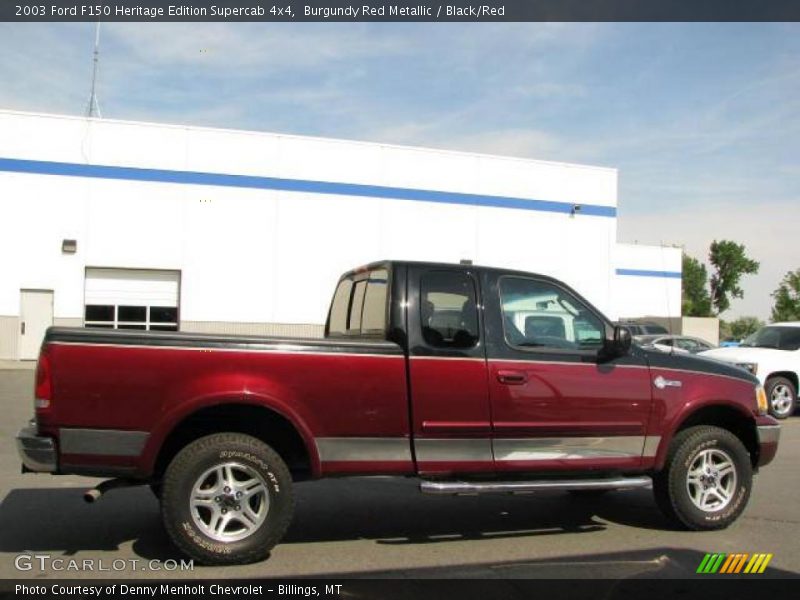 Burgundy Red Metallic / Black/Red 2003 Ford F150 Heritage Edition Supercab 4x4