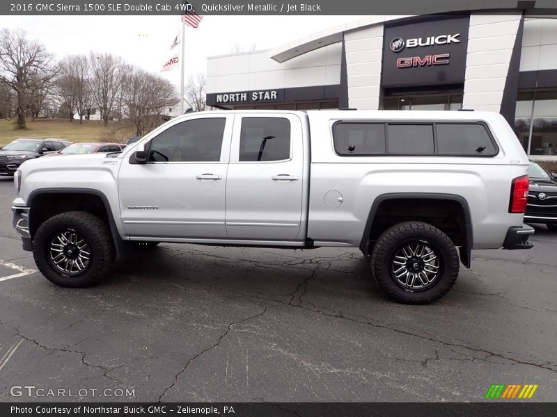 Quicksilver Metallic / Jet Black 2016 GMC Sierra 1500 SLE Double Cab 4WD