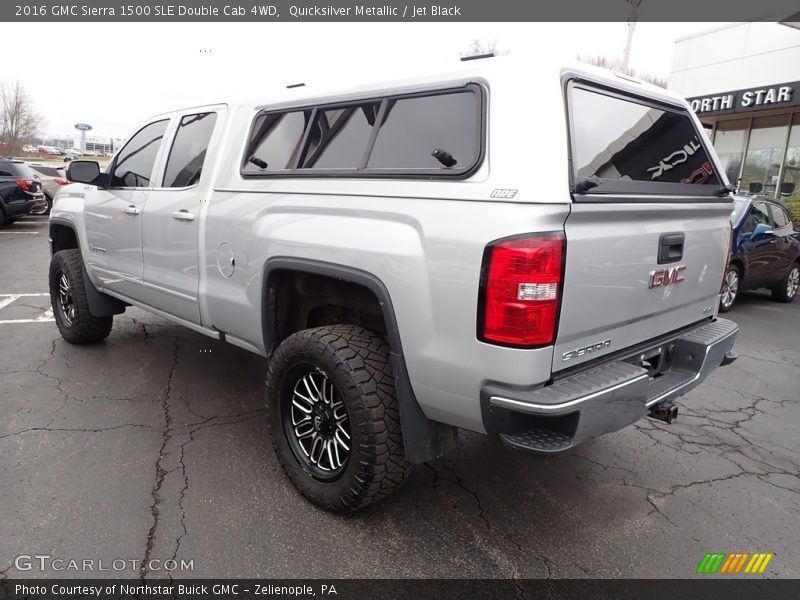 Quicksilver Metallic / Jet Black 2016 GMC Sierra 1500 SLE Double Cab 4WD