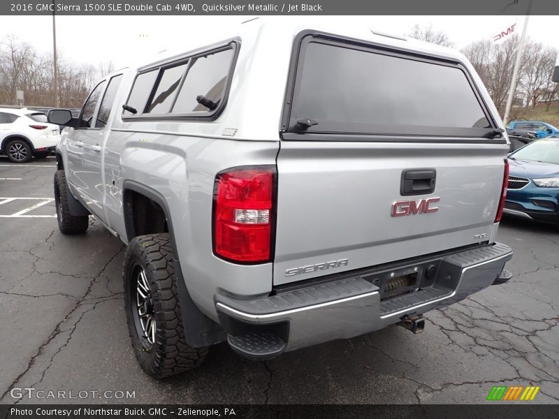 Quicksilver Metallic / Jet Black 2016 GMC Sierra 1500 SLE Double Cab 4WD