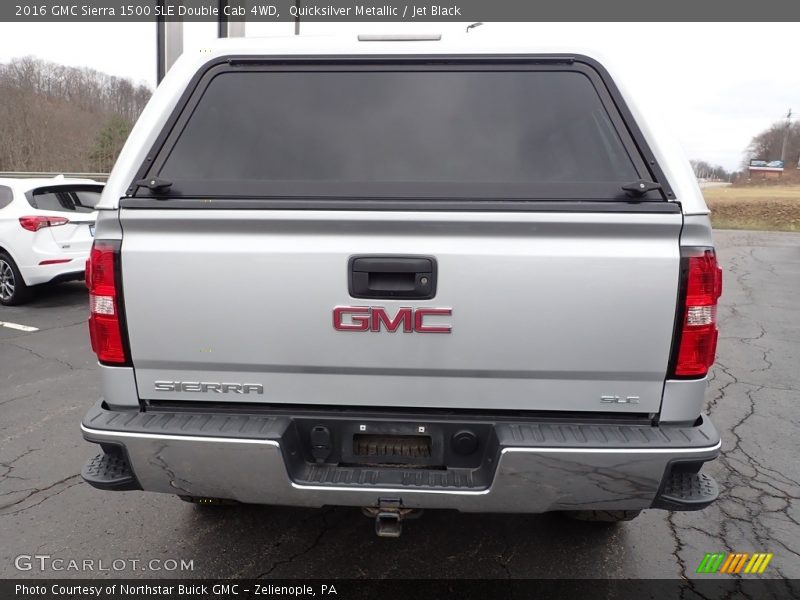 Quicksilver Metallic / Jet Black 2016 GMC Sierra 1500 SLE Double Cab 4WD