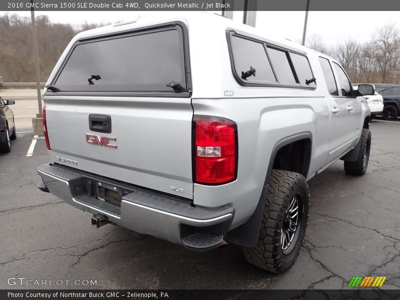 Quicksilver Metallic / Jet Black 2016 GMC Sierra 1500 SLE Double Cab 4WD