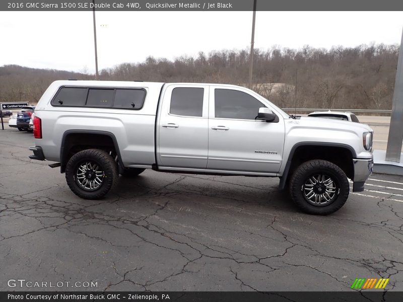 Quicksilver Metallic / Jet Black 2016 GMC Sierra 1500 SLE Double Cab 4WD