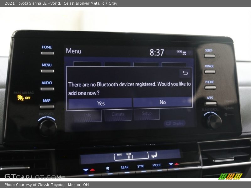 Controls of 2021 Sienna LE Hybrid