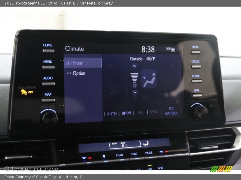 Controls of 2021 Sienna LE Hybrid