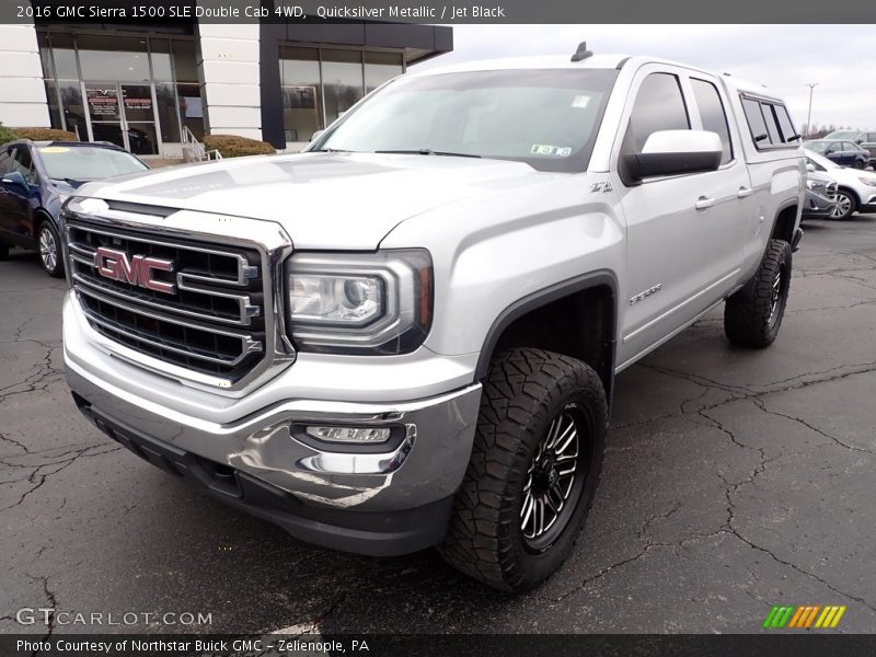 Quicksilver Metallic / Jet Black 2016 GMC Sierra 1500 SLE Double Cab 4WD