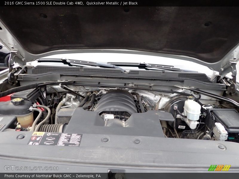 Quicksilver Metallic / Jet Black 2016 GMC Sierra 1500 SLE Double Cab 4WD
