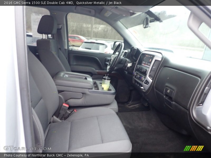 Quicksilver Metallic / Jet Black 2016 GMC Sierra 1500 SLE Double Cab 4WD