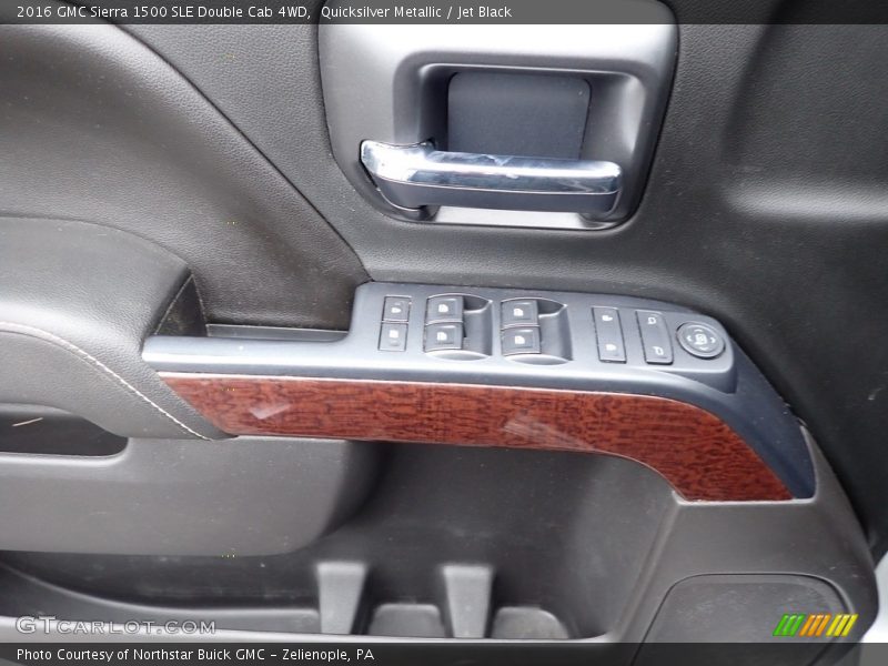 Quicksilver Metallic / Jet Black 2016 GMC Sierra 1500 SLE Double Cab 4WD