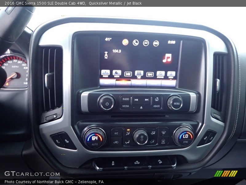 Quicksilver Metallic / Jet Black 2016 GMC Sierra 1500 SLE Double Cab 4WD