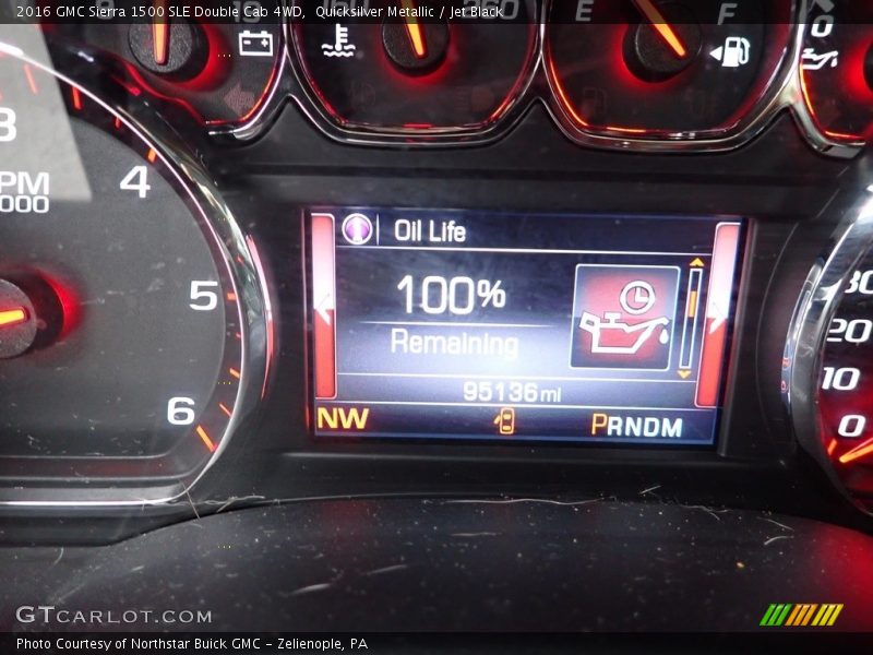 Quicksilver Metallic / Jet Black 2016 GMC Sierra 1500 SLE Double Cab 4WD