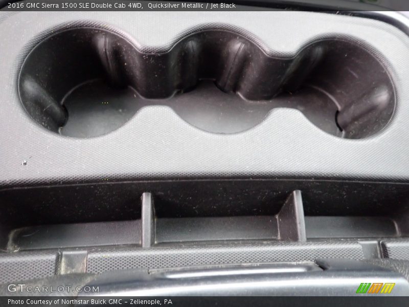 Quicksilver Metallic / Jet Black 2016 GMC Sierra 1500 SLE Double Cab 4WD