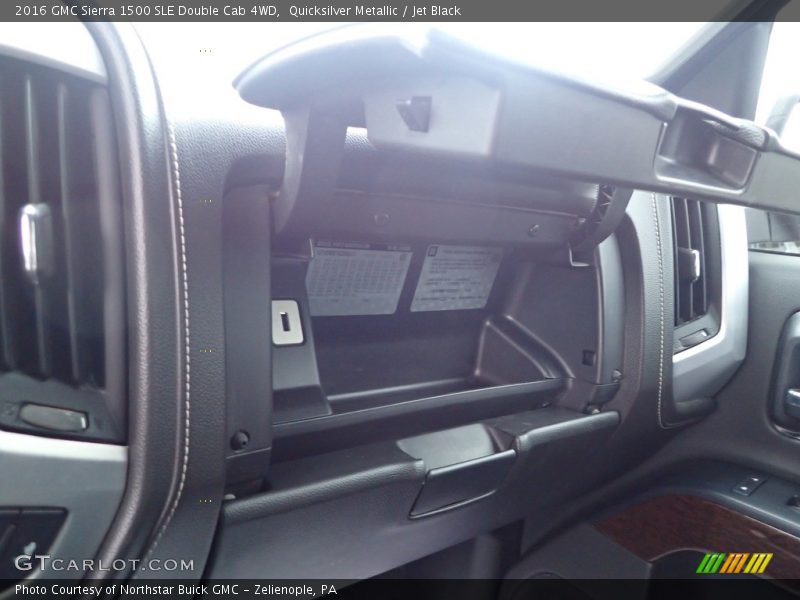 Quicksilver Metallic / Jet Black 2016 GMC Sierra 1500 SLE Double Cab 4WD