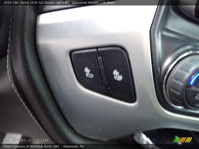 Quicksilver Metallic / Jet Black 2016 GMC Sierra 1500 SLE Double Cab 4WD