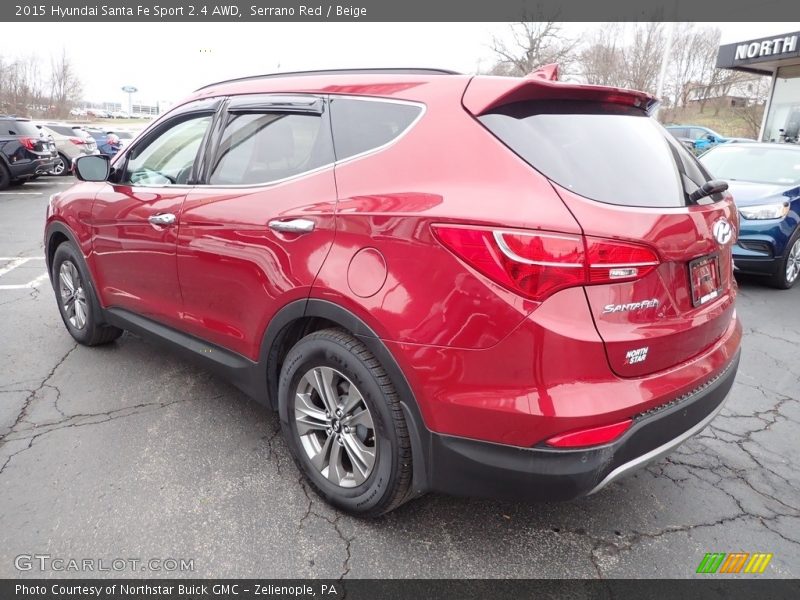 Serrano Red / Beige 2015 Hyundai Santa Fe Sport 2.4 AWD