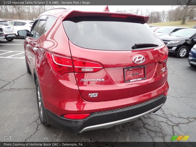 Serrano Red / Beige 2015 Hyundai Santa Fe Sport 2.4 AWD