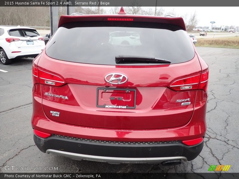 Serrano Red / Beige 2015 Hyundai Santa Fe Sport 2.4 AWD