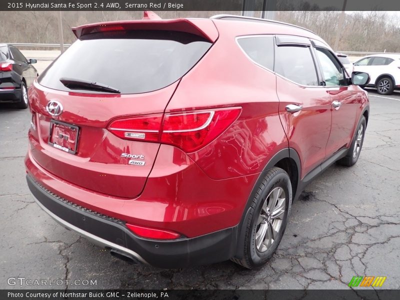 Serrano Red / Beige 2015 Hyundai Santa Fe Sport 2.4 AWD