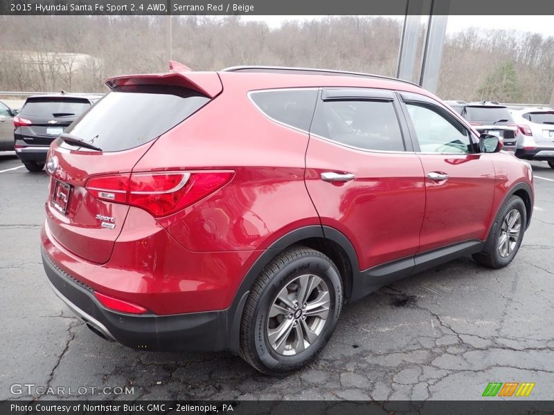 Serrano Red / Beige 2015 Hyundai Santa Fe Sport 2.4 AWD