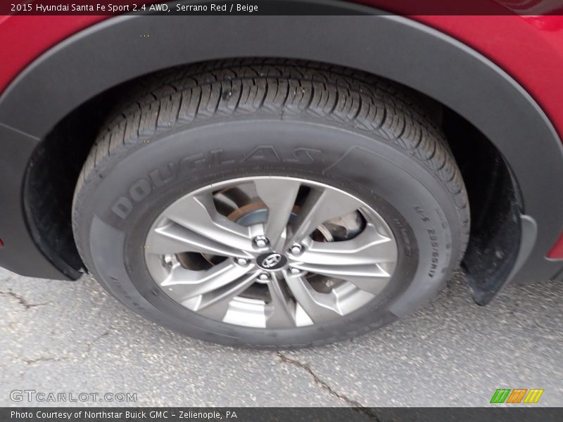 Serrano Red / Beige 2015 Hyundai Santa Fe Sport 2.4 AWD