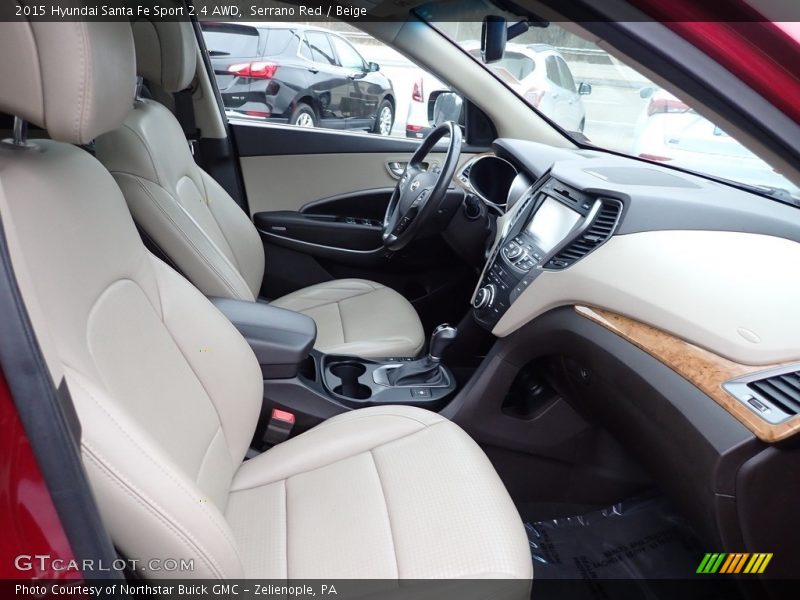 Serrano Red / Beige 2015 Hyundai Santa Fe Sport 2.4 AWD